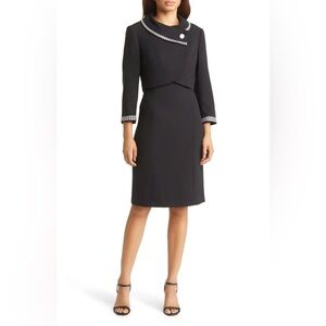 NWT TAHARI Beaded Jacket & Sheath Dress Size 12